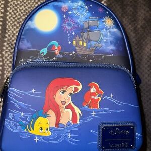 Loungefly Disney Blue Little Mermaid Kids Backpack